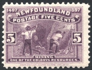 Newfoundland SC#65 5¢ Mining (1924) MLH