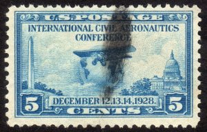 1928, US 5c, Airliner Ryan Brougham B-5, Used, Sc 650