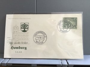 Germany Saarland 1958  First Day Stamps Cover  R29269