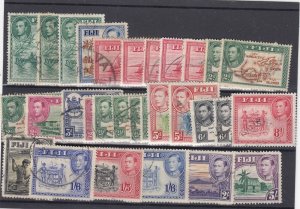 Fiji KGVI 1938 Set To 5/- With Perf Variations VFU BP8322