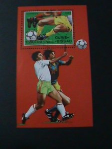 ​GUINEA BISSAU-1989 WORLD CUP SOCCER CTO S/S VERY FINE LAST ONE FANCY CANCEL