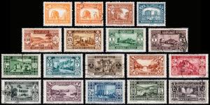 Lebanon Scott 114-120, 122-131, 135 (1930-35) Mint/Used H F-VF, CV $51.40 B