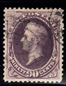 U.S. Scott 218.  1888  90c purple,USED  PSE XF 90  SMQ $650