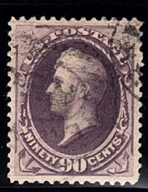 U.S. Scott 218.  1888  90c purple,USED  PSE XF 90  SMQ $650