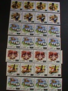 ZAIRE-1982-11207-1213 SCOUTING YEAR COMPLETE   MNH STRIPS OF 4 SETS-VERY FINE