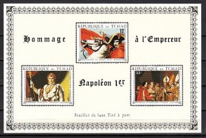 Chad, Scott cat. C63 B. Napoleon Bonaparte issue as a Deluxe s/sheet.