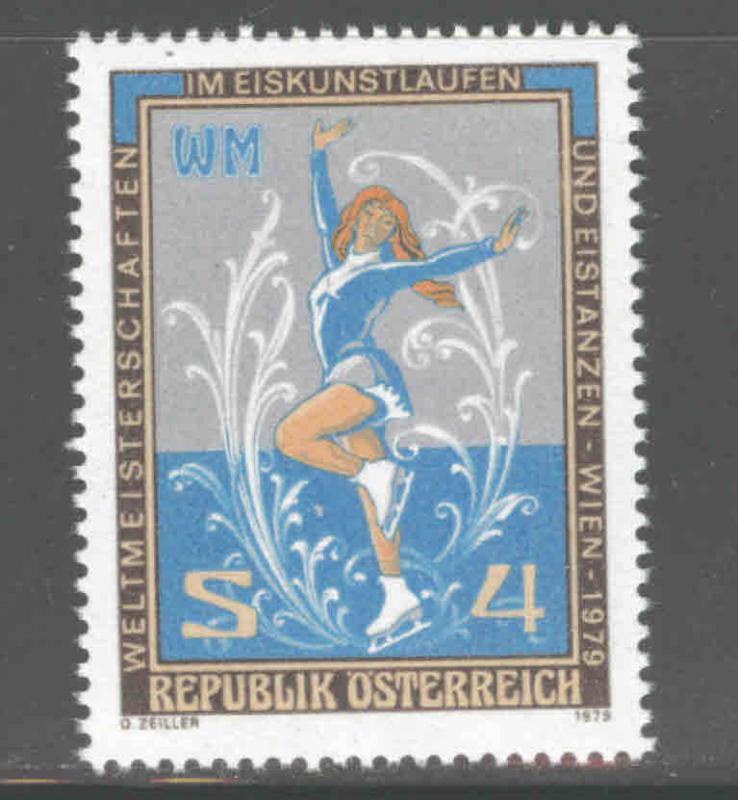 Austria Scott 1113 MNH** figure skater stamp