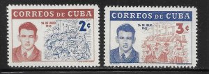 Cuba 743-744 9th Anniversary Revolution set MNH