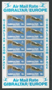 Gibraltar # 363  Europa - view from space SHEET/10 (1)  Mint NH