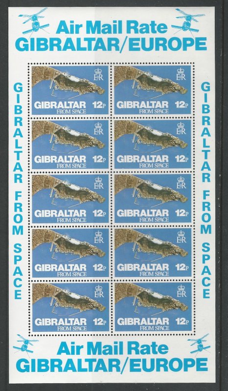 Gibraltar # 363  Europa - view from space SHEET/10 (1)  Mint NH