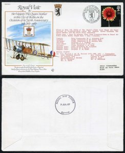 RV1a Queen Mother to Berlin 750th Ann Standard Cover