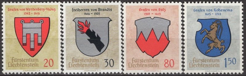 Liechtenstein; 1964: Sc. # 386-389, MNH Cpl. Set