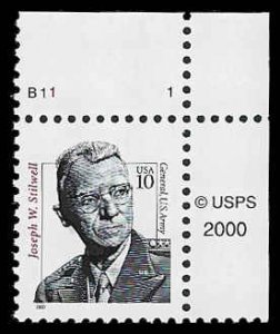 PCBstamps      US #3420 10c Joseph W. Stilwell, MNH, (13)