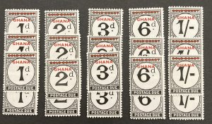 Ghana 1958 #J1-5, Wholesale lot of 5, MNH,CV $6.25