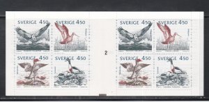 Sweden # 1978a, Birds of the Baltic Shores, Complete Booklet, 1/2 Cat..