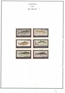 SCOTLAND - STAFFA - 1982 - Fish #7 - Imperf 4v Sheet - MLH