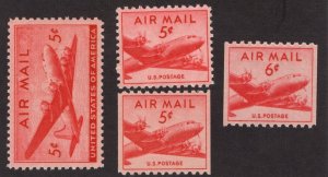 United States Scott #C32,C33,C37,C41 MINT NH OG. Beautiful condition great set!