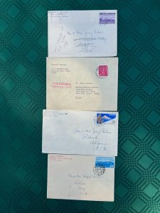 ABRO Stamps Japan 4 Missionary Related Covers to California