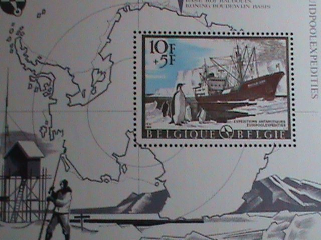 ​BELGIUM STAMP-1966-SC#B800 BELGIUM ANTARCTIC EXPEDITIONS MNH-S/S VERY FINE