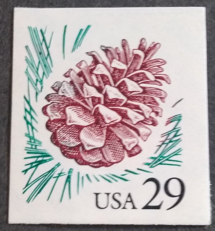 U.S.#2491 Pine Cone 29c Die Cut Booklet Single, MNH.