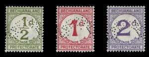 Bechuanaland Protectorate #J4-6S (SG D4-6s) Cat£110, 1932 Postage Dues, set ...