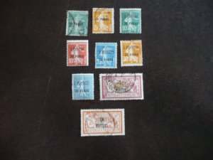 Stamps-French Offices in Turkey - Scott# 40-48 - Used & MH Part Set of 9 Stamps