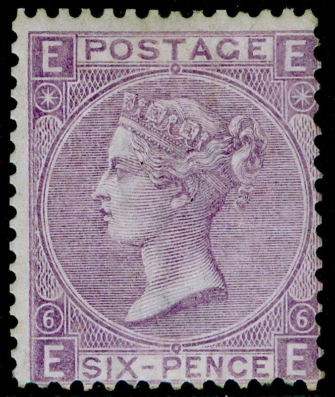 SG107, 6d bright violet plate 6, LH MINT. Cat £1800. EE