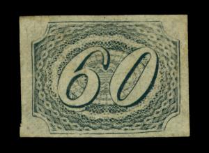 BRAZIL 1844  INCLINADOS  60reis black  Sc# 9 mint MH VF-XF