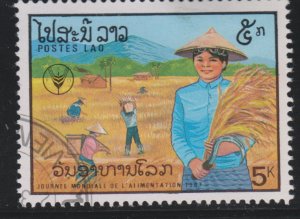 Laos 829 Harvesting Wheat 1987