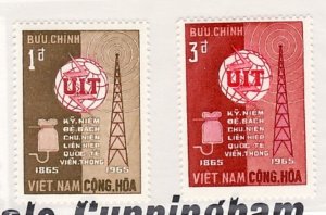 South Viet Nam Sc 253-4 NH set of 1965 - ITU