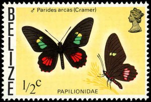 BELIZE Sc 345 VF/MNH -1974 ½c  Butterflies of Belize