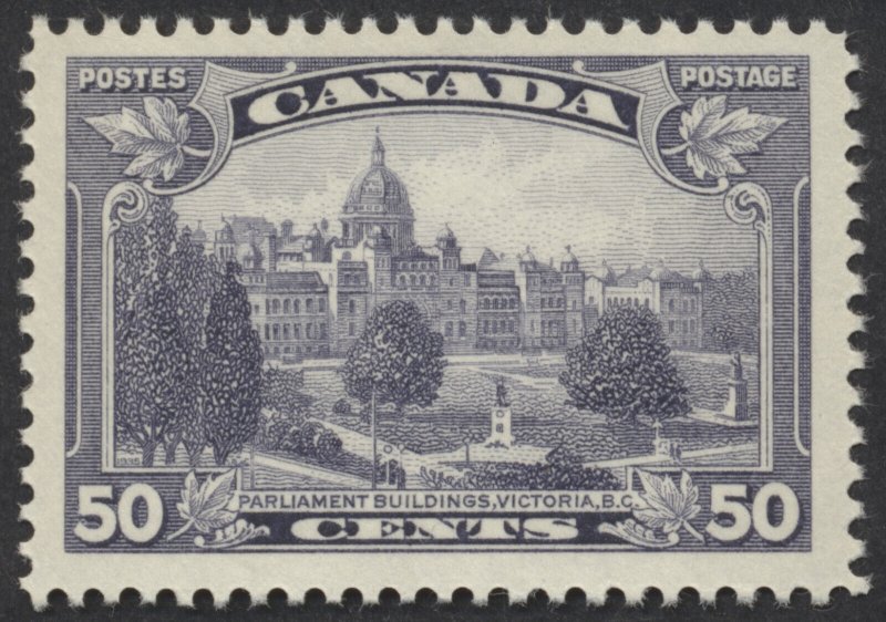 Canada #226 50c Victoria BC Parliament Mint OG VF NH