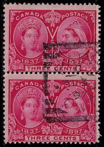 Canada # 53 Used F-VF pair& VF Paris C AU3 97 square circle 