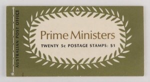 AUSTRALIA 1969 Prime Ministers $1 booklet N69/3. MNH **. Pfr B132Ad cat $30.