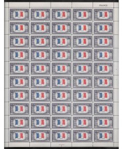 #915 MNH Overrun Countries France Sheet of 50 (S427)
