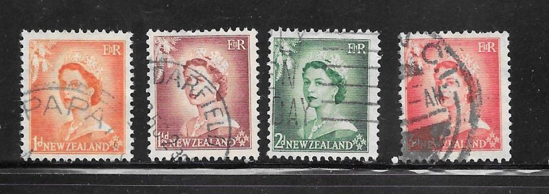 NEW ZEALAND #289-92 Used Singles Mixture 10 Cent Collection / Lot (my2)