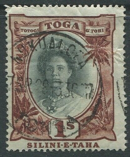 Tonga 1922 SG63 1/- Queen Salote #1 FU