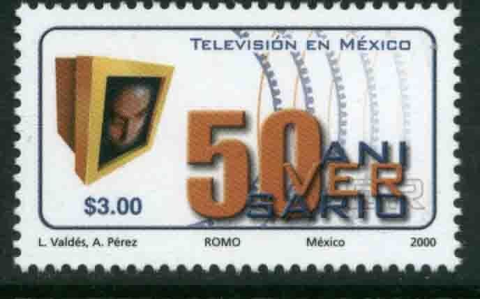 MEXICO 2218, Television in Mexico, 50th Anniversary. MINT, NH. VF.