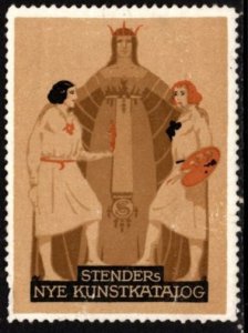 Vintage Denmark Poster Stamp (Viggo) Stender's New Art Catalog