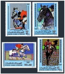 Mauritania 446-449, MNH. Michel 680-683. Olympics Moscow-1980. Equestrian.