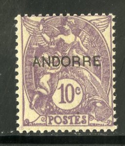 FRENCH ANDORRA 5 MNH SCV $4.00 BIN $2.25 ANGELS