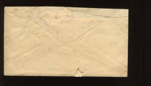 Confederate Calhoun GA Black 'PAID 5' Stampless Cover CSA CV $200 LV6499