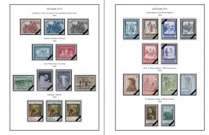 VATICAN CITY STAMP ALBUM PAGES 1921-2011 (191 PDF color illustrated pages)