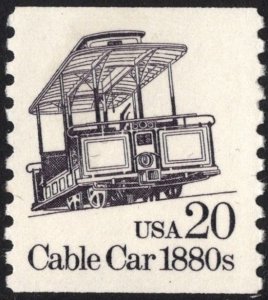 SC#2263 20¢ Cable Car Coil Single (1988) MNH