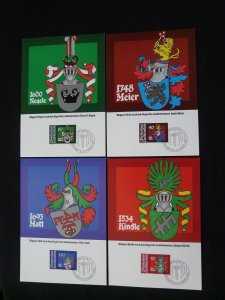 heraldry coat of arms set of 4 maximum card Liechtenstein 1981