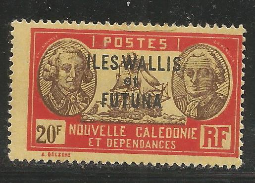 WALLIS & FUTUNA  84  MINT HINGED, NEW CALEDONIA STAMPS OF 1928-40 OVRPT IN BLK