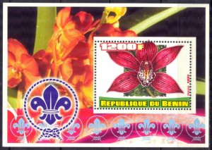 Benin 2005 Scouting Scouts Flowers Orchids S/S MNH