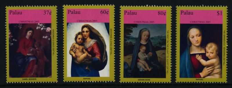 Palau 845-9 MNH Christmas, Art, Paintings