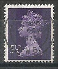 GREAT BRITAIN, Machins, 1973, used 51/2p dark violet, Scott MH56