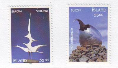 Iceland Sc 770-1 1993 Europa stamp set mint NH